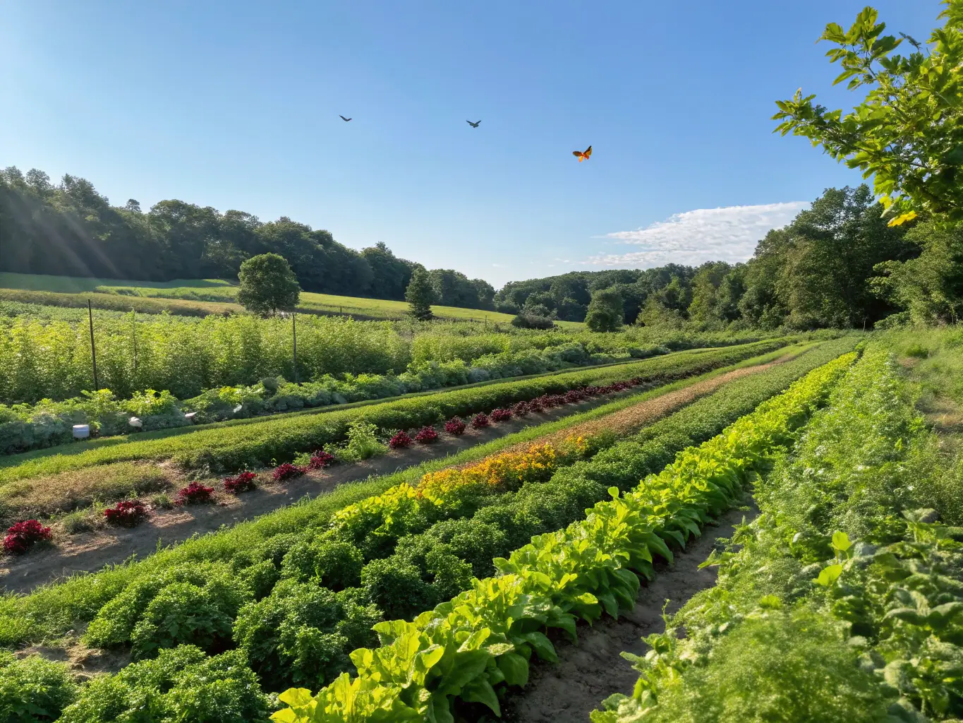 An image showcasing a sustainable farming project in Provence, demonstrating the association's commitment to balancing economic development with ecological preservation.